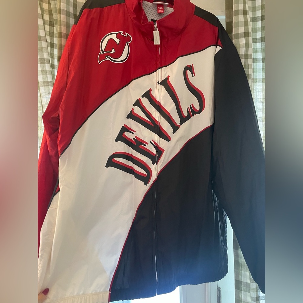 NJ Devils Mitchell & Ness Windbreaker